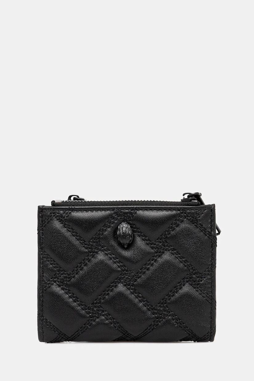 Kurt Geiger London portofel de piele MINI PURSE KENSINGTON culoarea negru, 648500109