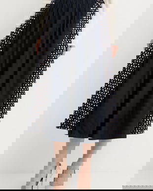 Forte Forte fustă din bumbac culoarea bleumarin, maxi, evazați, 14114.my.skirt