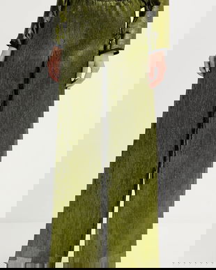 Forte Forte pantaloni culoarea verde, lat, high waist, 14106.my.pants