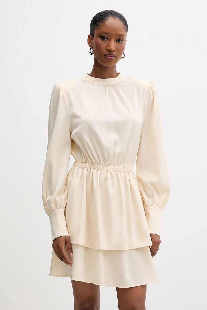 Silvian Heach rochie FAYIUM culoarea bej, mini, evazati, GPA25322VE