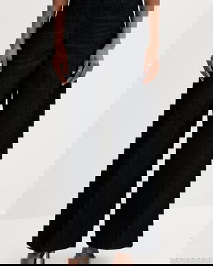 Silvian Heach pantaloni de catifea cord ARBILLA culoarea bleumarin, drept, high waist, GPA25346PA