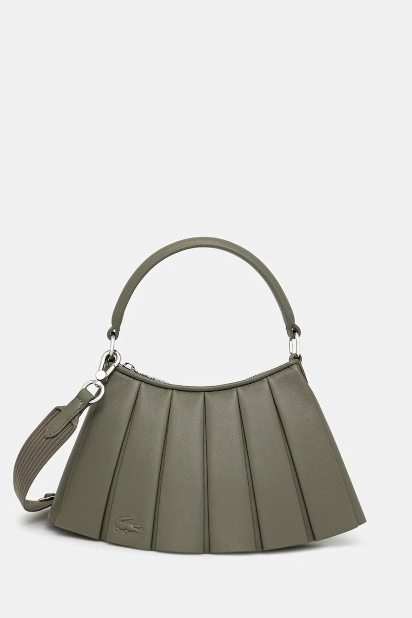 Lacoste poșetă de piele culoarea verde, NU5011DP