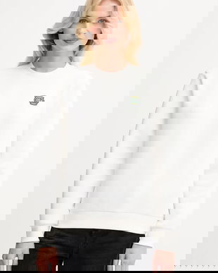 Lacoste bluza culoarea bej, cu imprimeu, SF8006