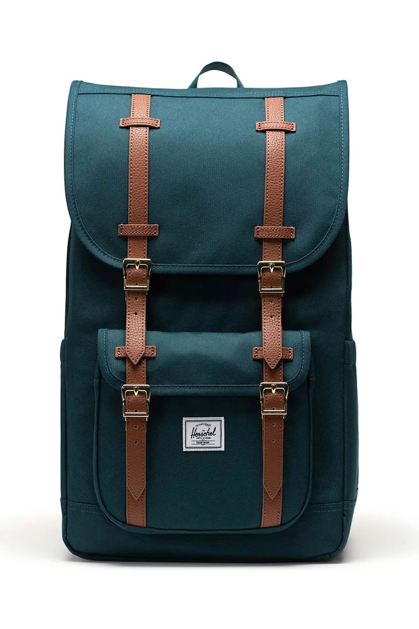 Herschel rucsac Little America™ culoarea verde, mare, neted, 11390-06551-OS