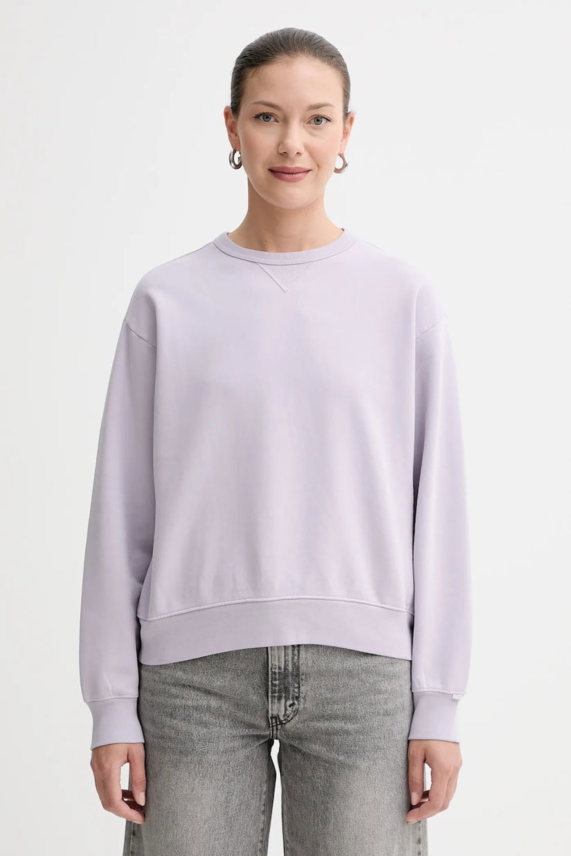 Levi's hanorac de bumbac culoarea violet, neted, A8789