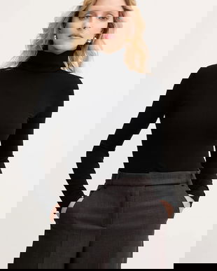 MAX&Co. pulover culoarea bleumarin, light, cu guler, 2518361054200