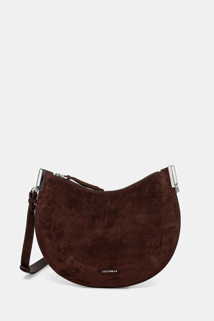 Coccinelle geantă de mână din piele întoarsă COCCINELLESUNUP SUEDE culoarea bej, E1 QKG 13 02 01