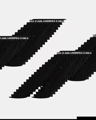 Karl Lagerfeld boxeri de bumbac 3-pack culoarea negru, A1M47116
