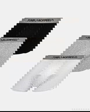 Karl Lagerfeld boxeri 3-pack barbati, culoarea gri, A1M47020