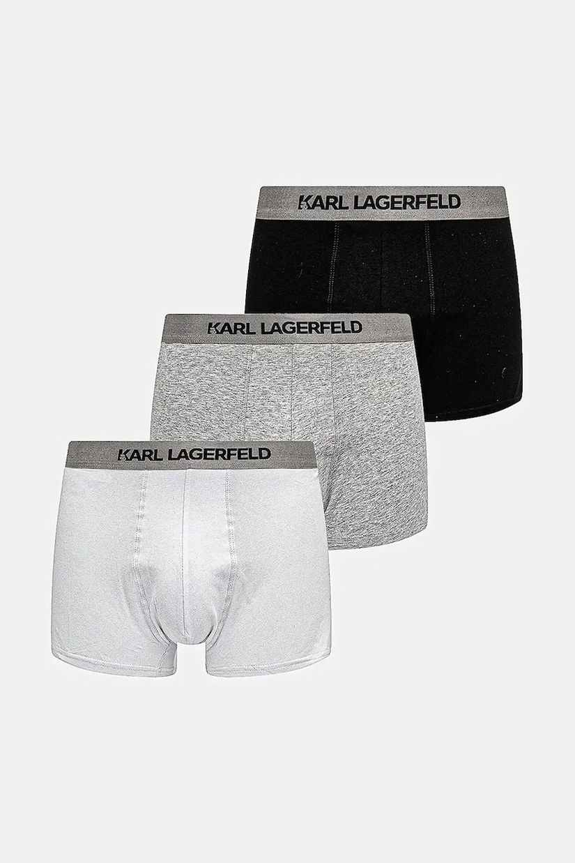 Karl Lagerfeld boxeri 3-pack barbati, culoarea gri, A1M47020
