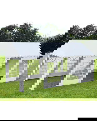 Cort Evenimente Economy, PVC ignifug alb, 3x9 m - Corturi24