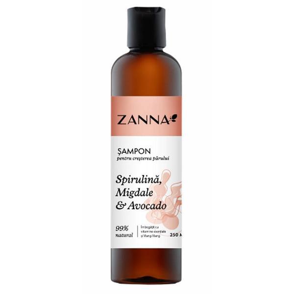 SHORT LIFE - Sampon pentru Cresterea Parului cu Spirulina, Migdale si Avocado Zanna, 250 ml