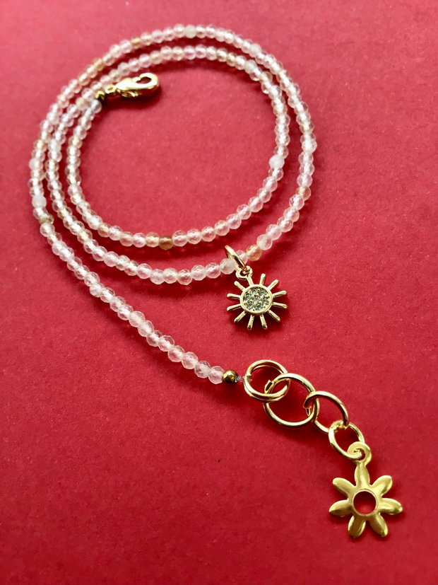 Set Coliere CHOKER citrin & hematite aurii