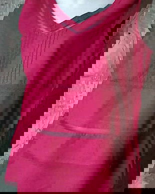 bluza fucsia cu insertii dantela si tul, OVS , 46