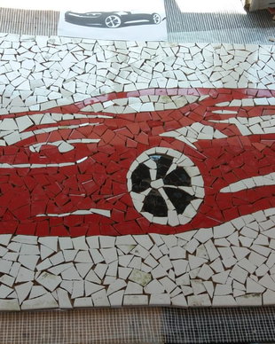 Tablou mozaic ceramica handmade 2 Fast 2 Furious