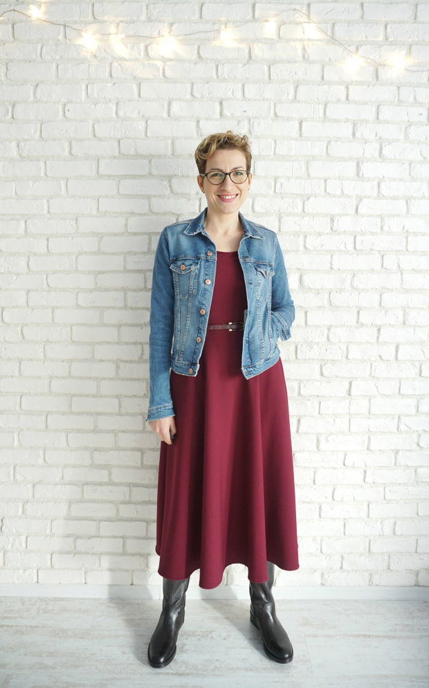 Rochie Clos Grena cu Buzunare