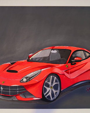 Tablou Ferrari F12 Berlinetta-Pictat manual- Arta auto