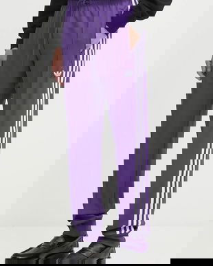 adidas Originals pantaloni de trening REAL ICON TP culoarea violet, cu imprimeu, JF2579