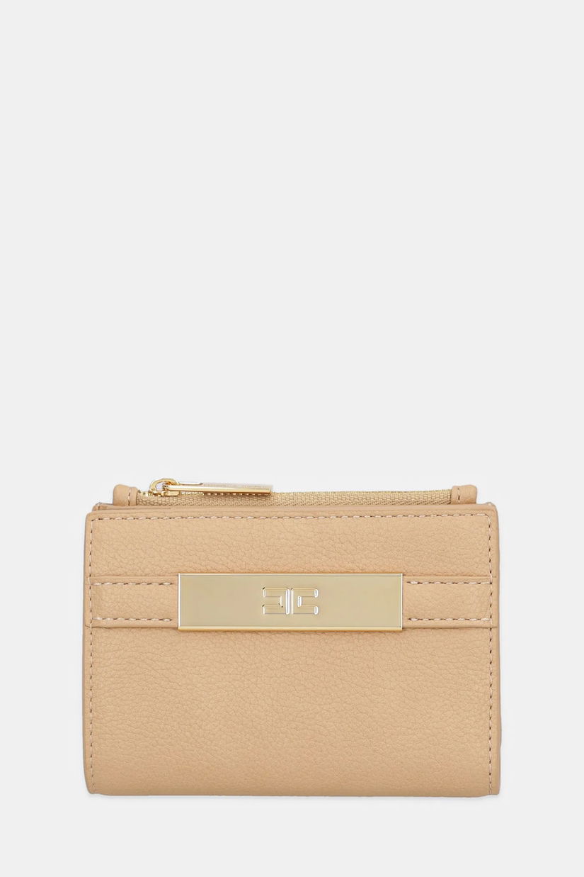 Elisabetta Franchi portofel culoarea bej, PF61A56E2