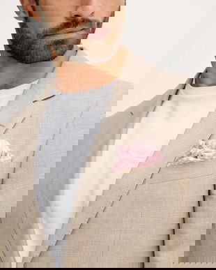 BOSS batistă de buzunar de mătase BECKHAM X BOSS culoarea roz, 50549107