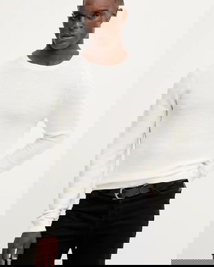 Joop! pulover de bumbac culoarea alb, light, 30046918