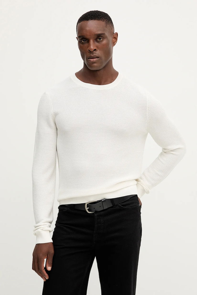 Joop! pulover de bumbac culoarea alb, light, 30046918