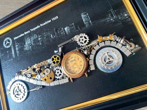 Mercedes Benz Torpedo Roadster 1928 Cod M 684・Cadouri pentru prieteni・Industrial Decor Vintage・Idei de cadouri inedite・Cadouri de aniversare