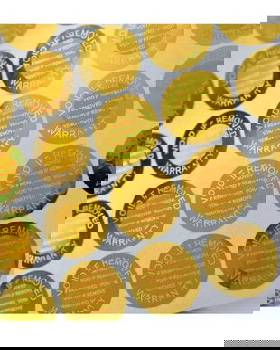 Etichete Autoadezive Holografice pentru Securizare Sigilare Autentificare 20 x 20 mm, auriu, 100 buc