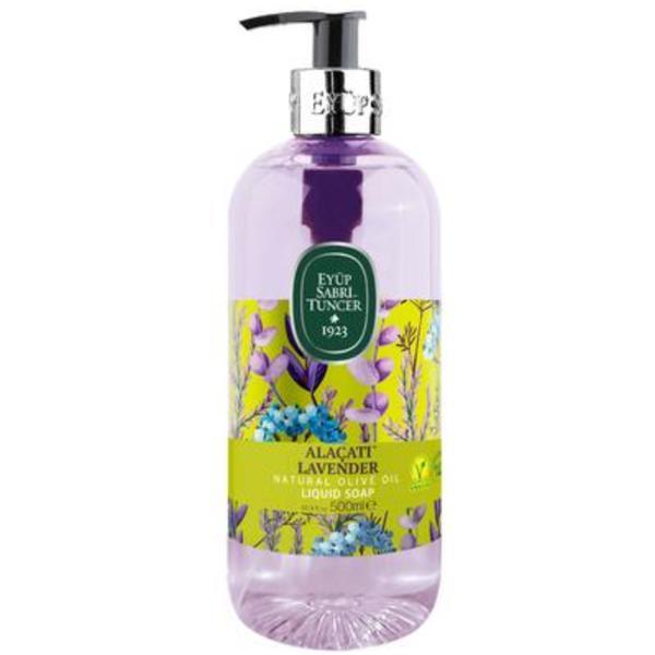 Sapun lichid cu ulei natural de Masline Ala&ccedil;ati Lavender Ey&uuml;p Sabri Tuncer, 500 ml