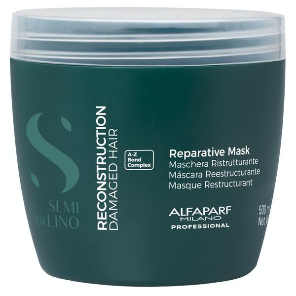 Masca de Reconstructie Par Deteriorat de la Mediu la Gros - Alfaparf Milano Semi Di Lino Reconstruction Reparative Mask A - Z Bond Complex, 500 ml