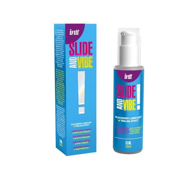Lubrifiant cu vibratii si aroma de mure INTT Slide and Vibe 35 ml