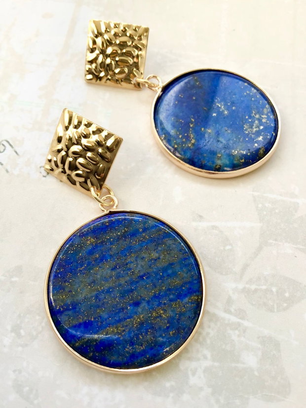 Cercei vintage lapis lazuli