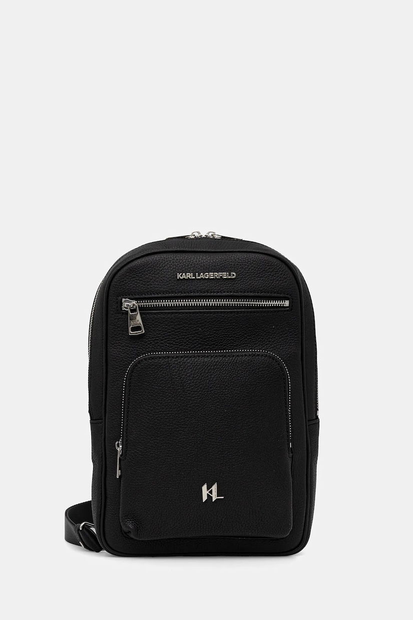 Karl Lagerfeld borseta de piele culoarea negru, 554451.815920