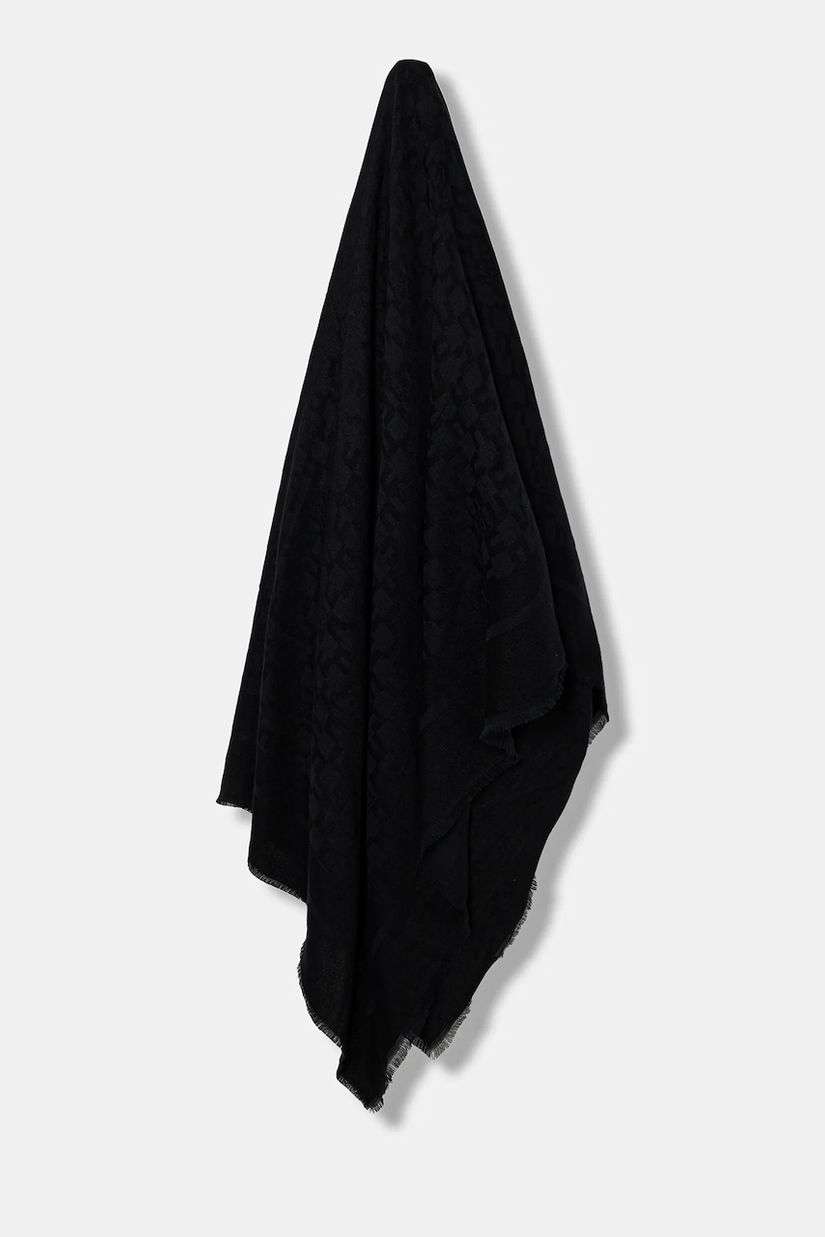 Elisabetta Franchi esarfa culoarea negru, neted, SC10F56E2
