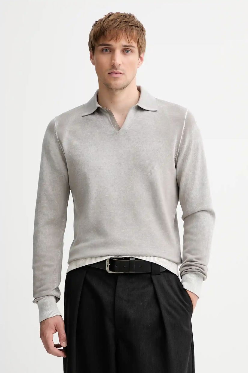 Diesel pulover de bumbac K-LORENZO culoarea gri, light, A14849.0BEAR