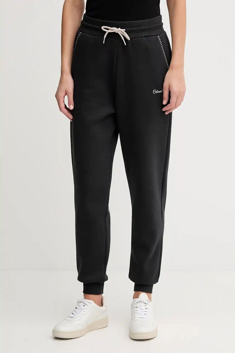 Colmar pantaloni de trening culoarea negru, neted, 9254.3ZN