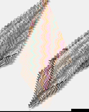 Missoni esarfa de matase culoarea bej, modelator, FO41TWDA280