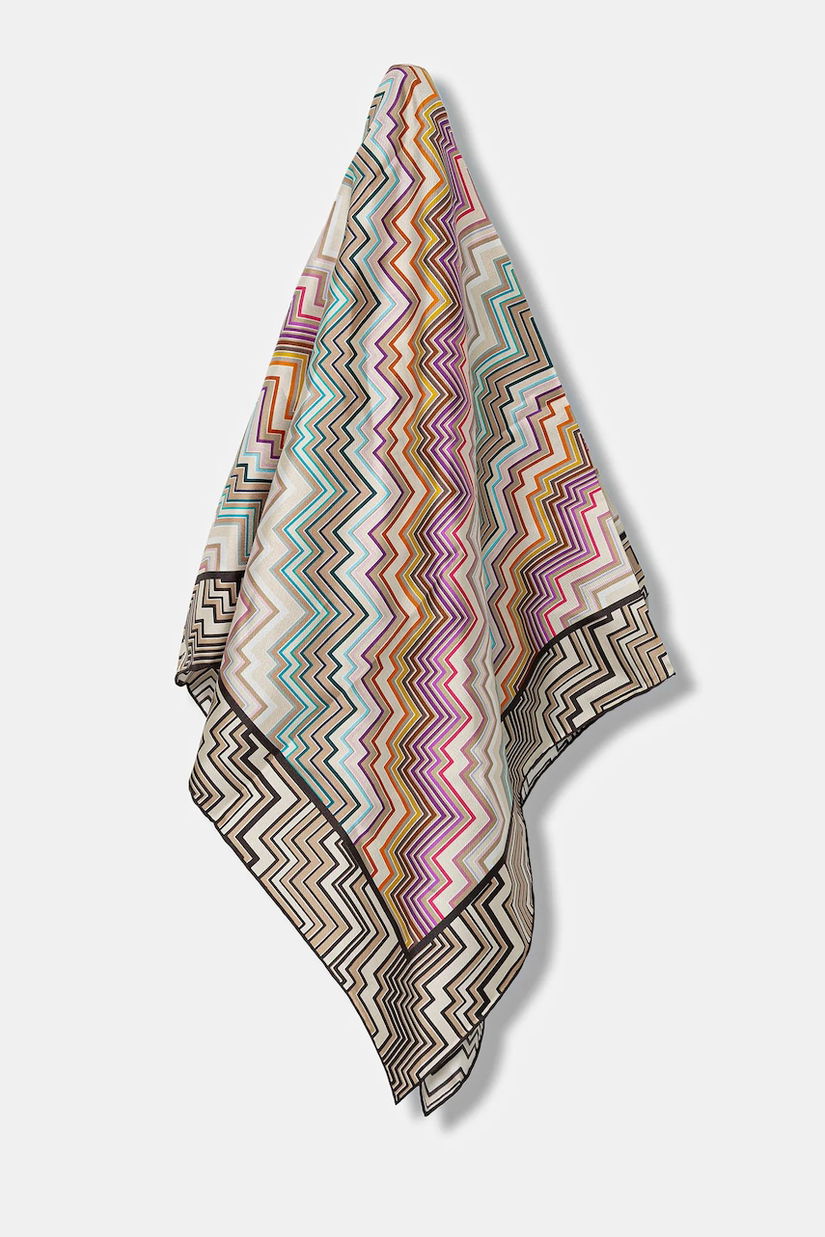 Missoni esarfa de matase culoarea bej, modelator, FO41TWDA280