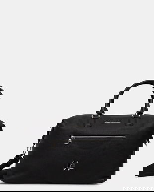 Karl Lagerfeld geantă de piele culoarea negru, 554451.815900