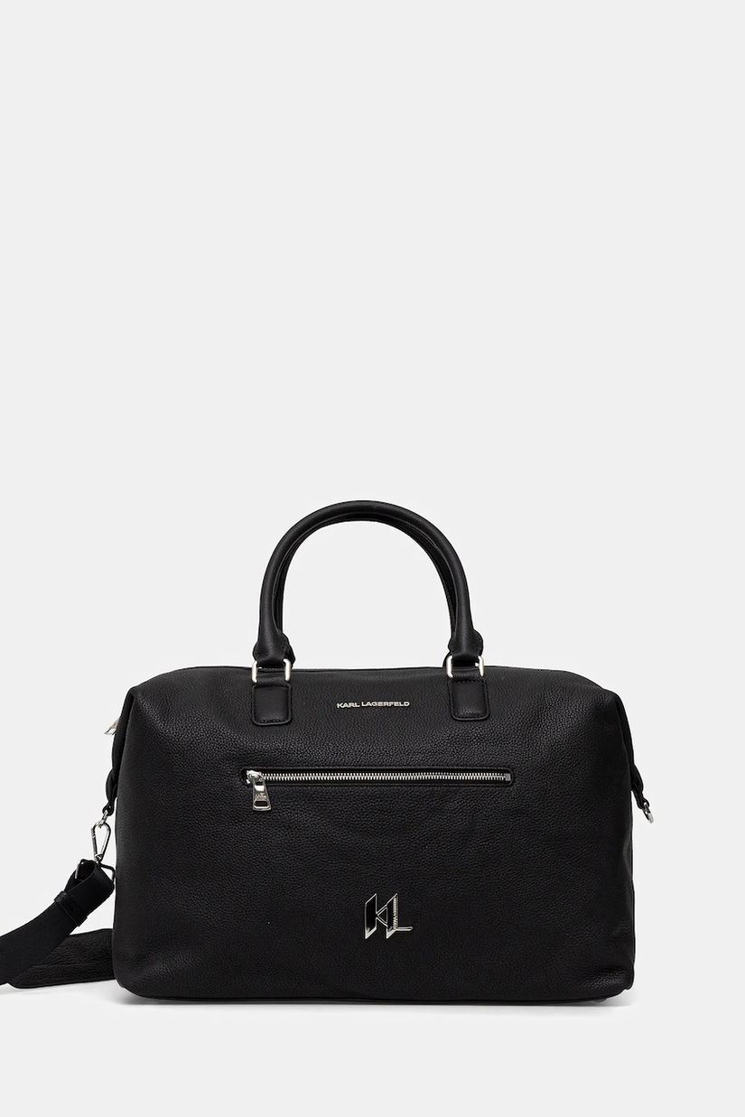 Karl Lagerfeld geantă de piele culoarea negru, 554451.815900