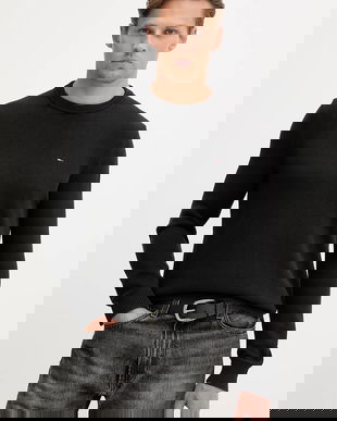 Tommy Jeans pulover de bumbac culoarea negru, light, DM0DM21787