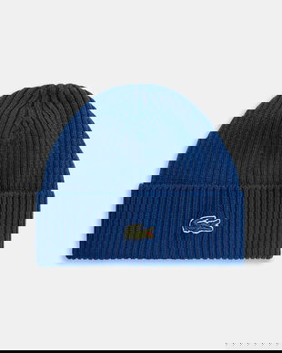 Lacoste căciulă de lână culoarea verde, de lana, din tesătură netedă, RB0001