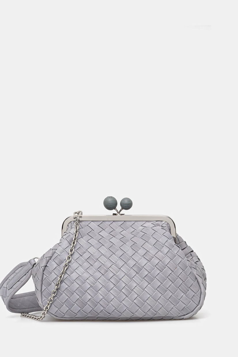 Weekend Max Mara poșetă de piele PANCIA culoarea gri, 2525516154600