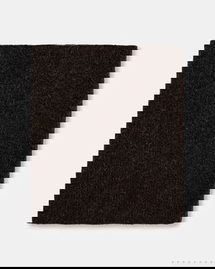 Sessun fular din lână femei, culoarea maro, simplu 24115003