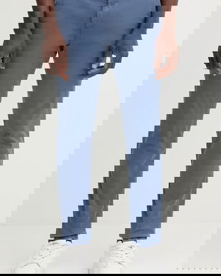 United Colors of Benetton pantaloni bărbați, culoarea albastru, drepți 4TZYUF04P