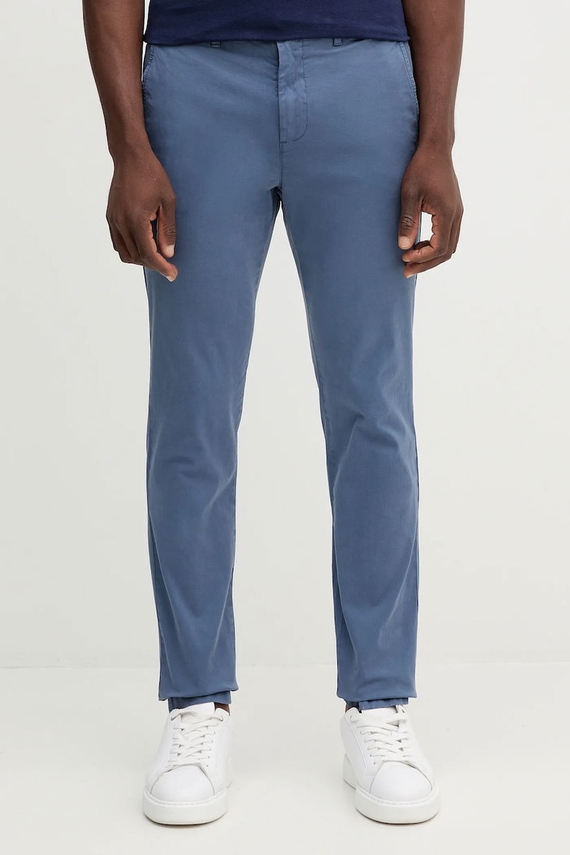 United Colors of Benetton pantaloni bărbați, culoarea albastru, drepți 4TZYUF04P
