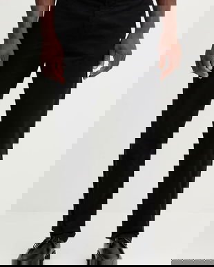 United Colors of Benetton pantaloni bărbați, culoarea negru, drepți 4TZYUF04P