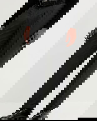 BARENA VENEZIA pantaloni de lână Pantalone Drapier bărbați, culoarea negru, drepți PAU5257.478