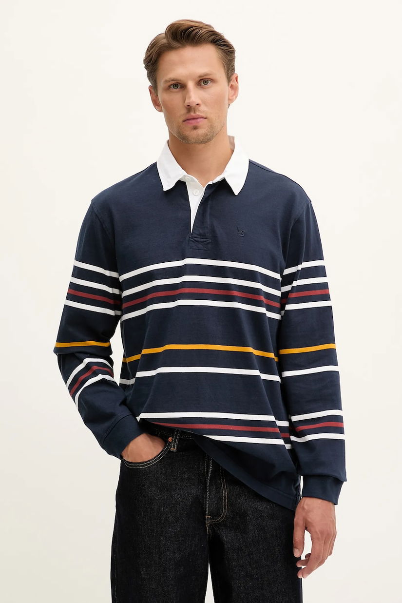 Levi's hanorac de bumbac culoarea albastru marin, modelator, A4845