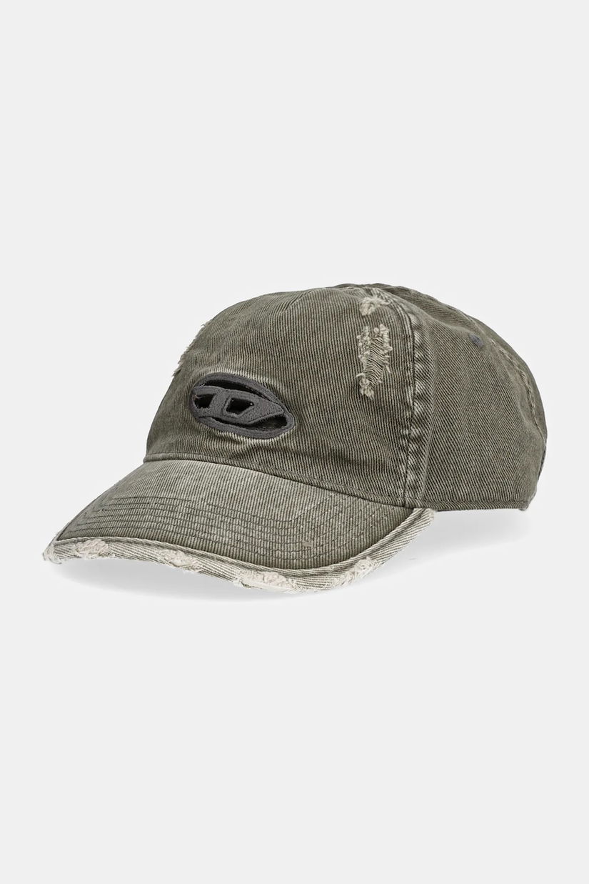 Diesel șapcă de baseball din bumbac C-BALL-UTLT culoarea verde, A18036.0EPBD